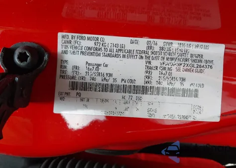 2016 Ford Focus Se from USA, damaged, VIN 1FADP3K2XGL284376